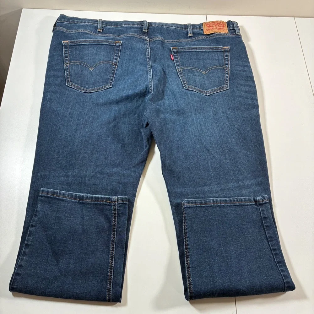 Levi's 541 Athletic Taper Jeans 46x30 Dark Blue Stretch Denim USA (Tag‎ 48x32)
